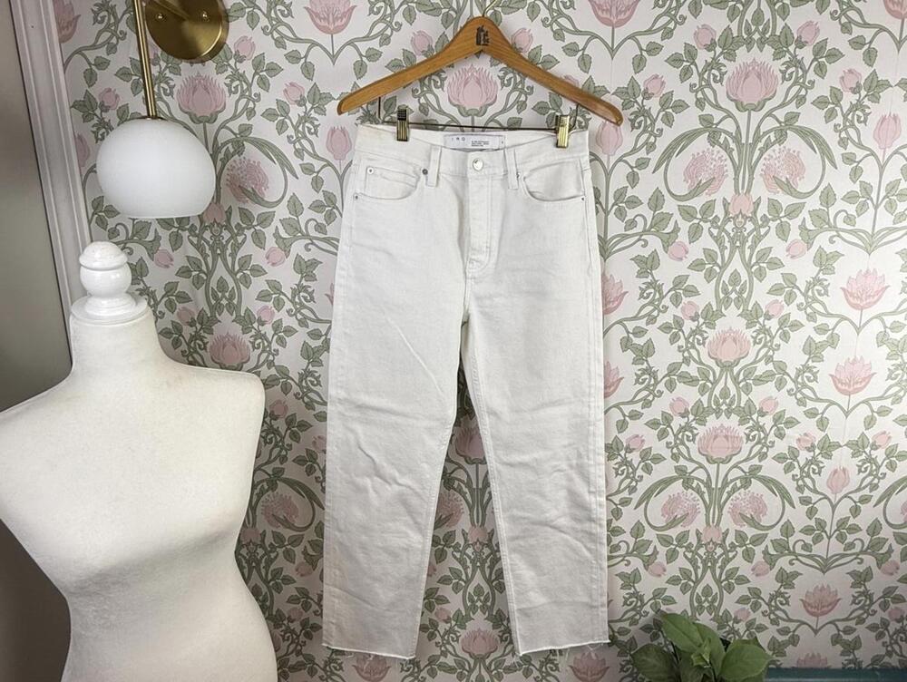 IRO Jeans Slim Low Rise White Experience Button Fly Denim Jeans - Size - 28
